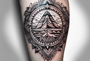 Forearm, southwest usa, sunset tattoo idea