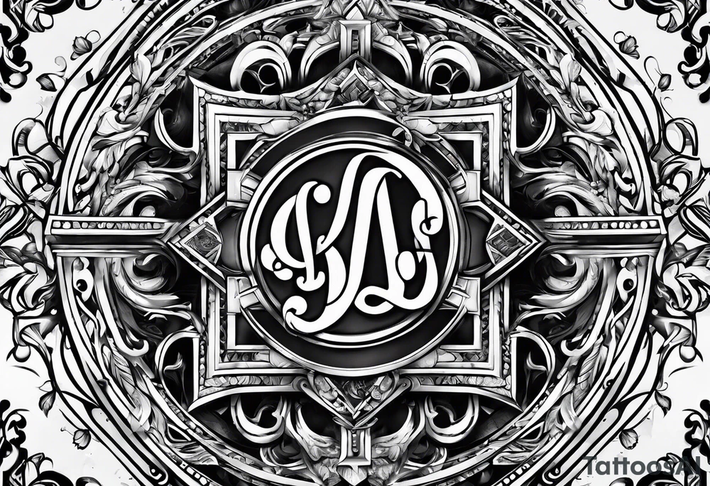 Initials of AJ, PJ, SJ, WJ, DK tattoo idea