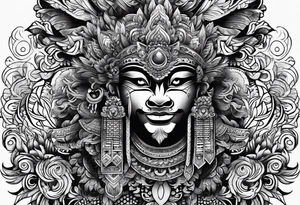 majestic barong indonesia tattoo idea