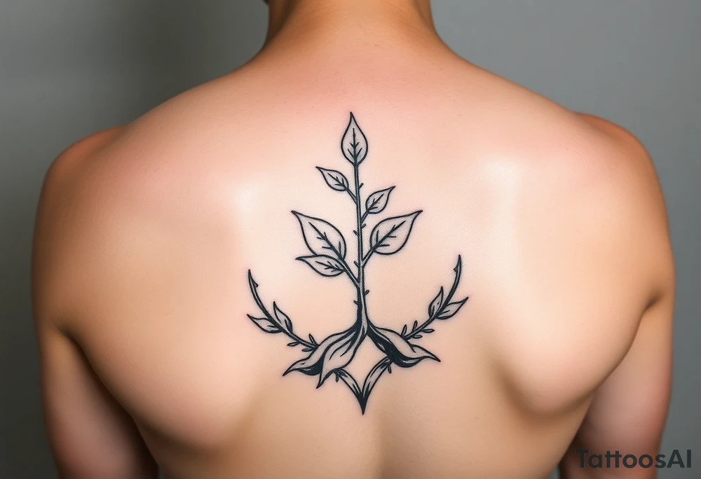 minimalistic symbolic sprout tattoo as a cycle that symbolizes that every year we just grow all over again tattoo idea