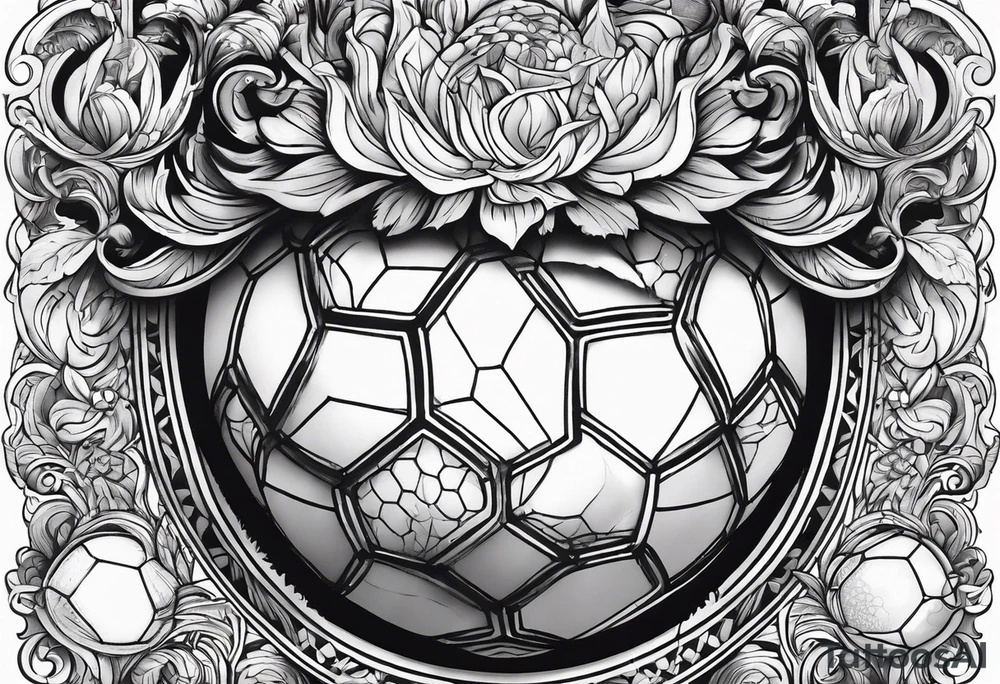 God with soccer and lighting with an ocean tattoo idea
