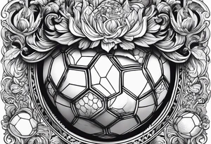 God with soccer and lighting with an ocean tattoo idea
