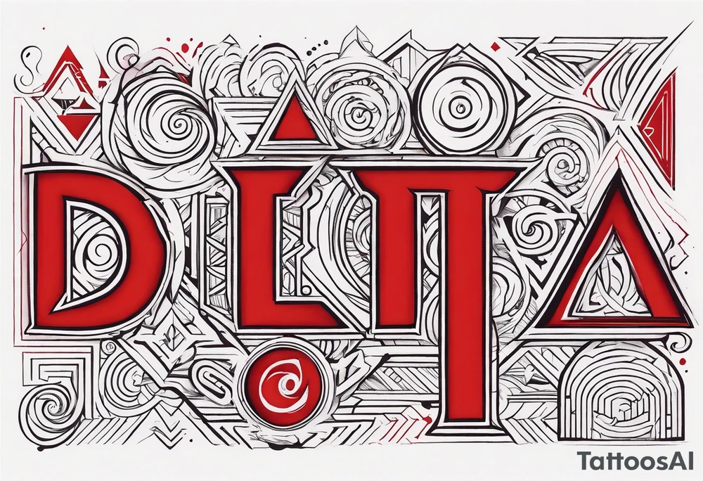 red symbol delta tattoo idea