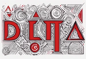 red symbol delta tattoo idea