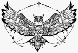 an afghan fighting kite tattoo idea