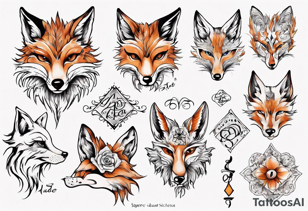 sapere aude  schrift und 
fuchs tattoo idea