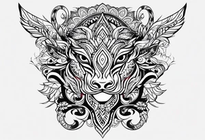 Tribal with number 41 tattoo idea