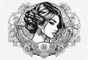 Girl and money tattoo idea