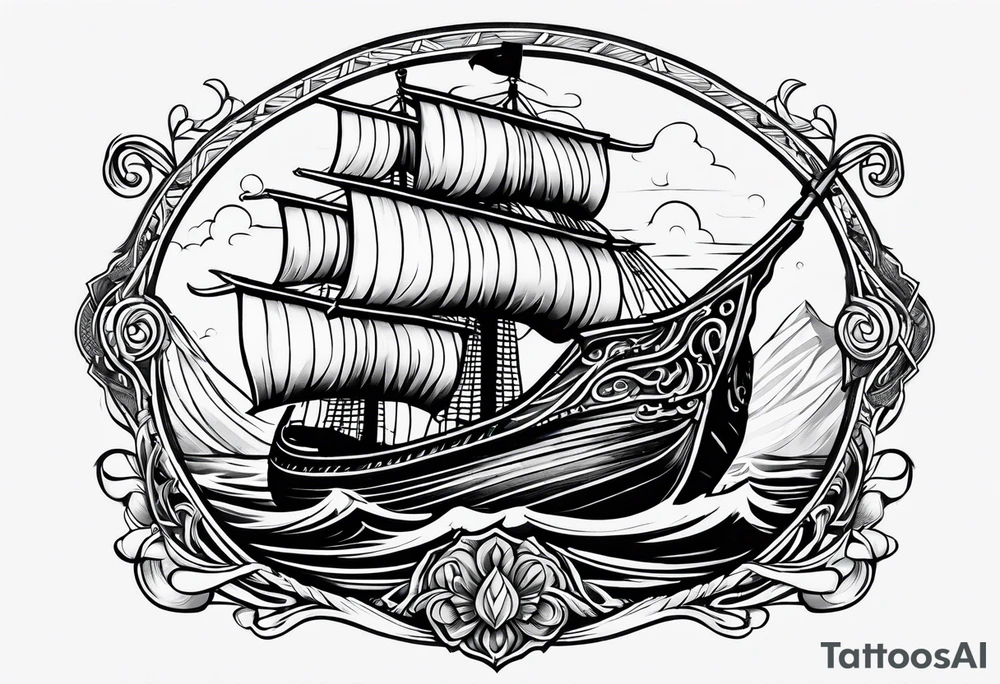 Vikingship tattoo idea