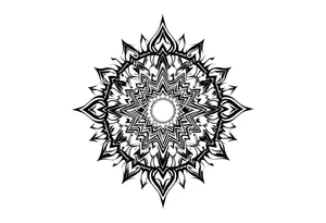 long mytical mandala with ancient rhyme tattoo idea