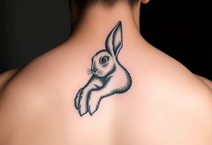 Beautiful rabbit foot tattoo idea