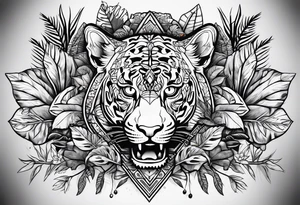 Jungle rainforest canvas tattoo idea