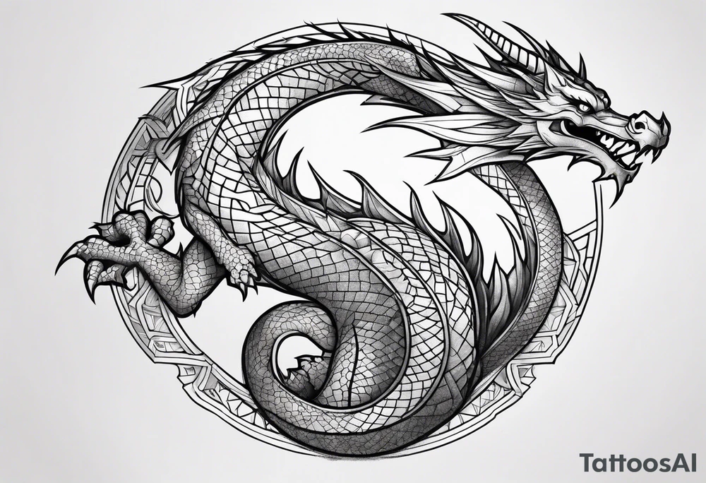 Dragon leg tattoo tattoo idea