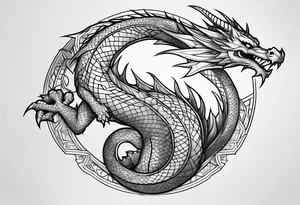Dragon leg tattoo tattoo idea