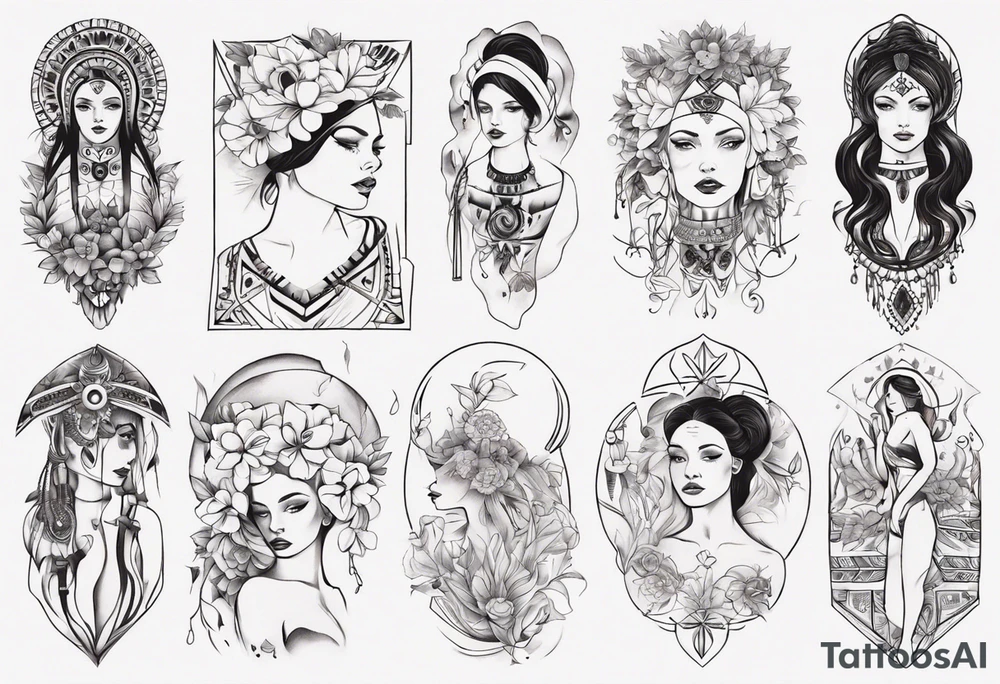Beautiful Ukrainian Woman tattoo idea