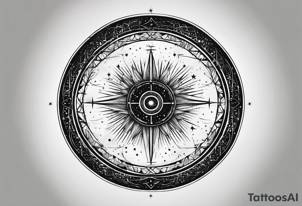 A certain kind of darkness is needed to see the stars, text, circle tattoo idea