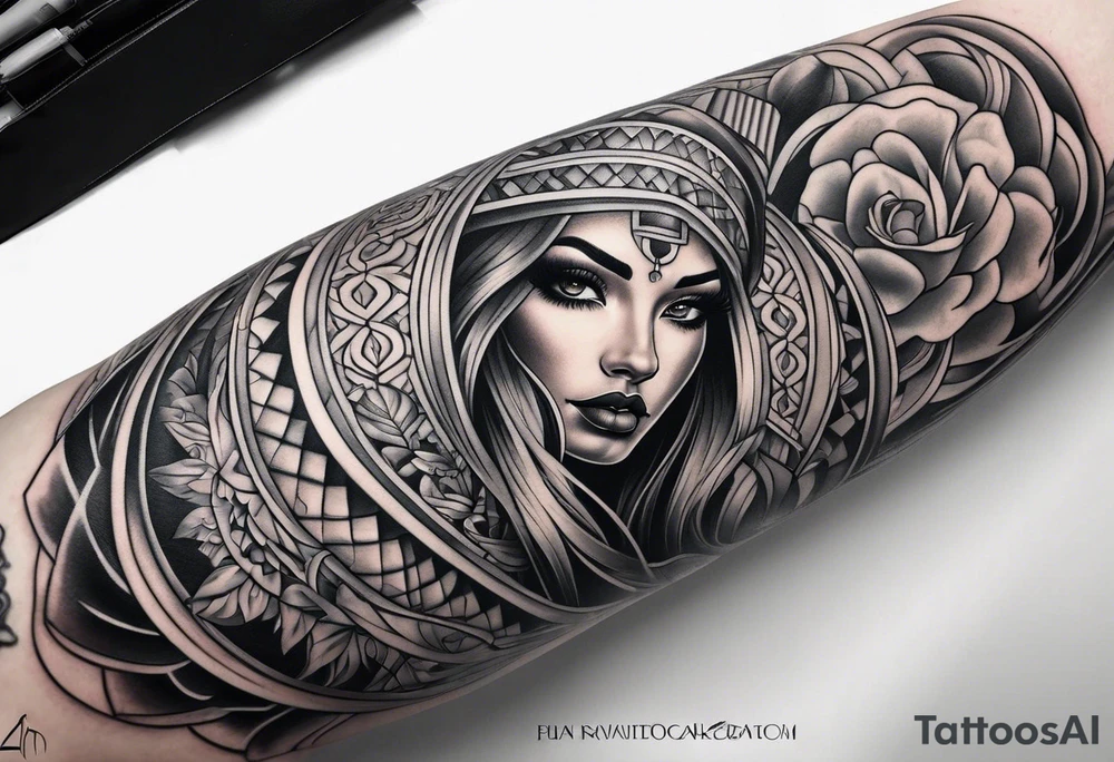 Chicano style tattoo for leg sleeve tattoo idea