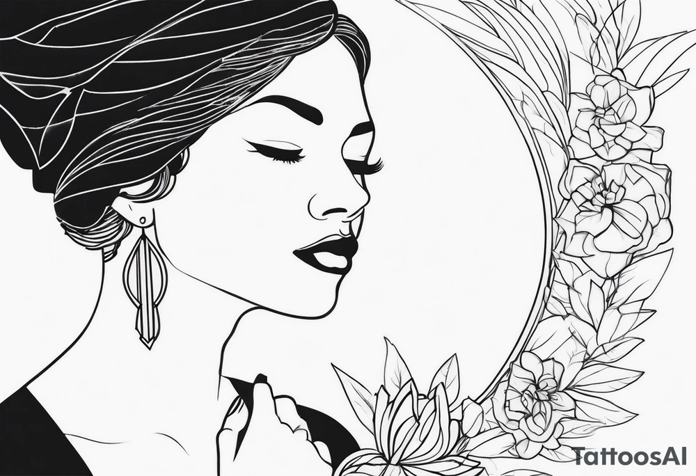 fine Line tattoo mother tattoo idea