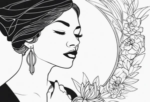 fine Line tattoo mother tattoo idea