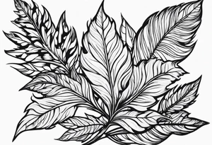 Leaf work tattoo idea