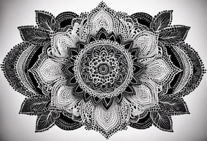 Lace and mandala tattoo idea