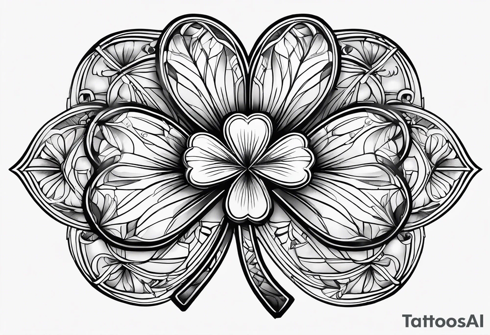 4 leaf clover tattoo idea