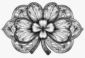 4 leaf clover tattoo idea