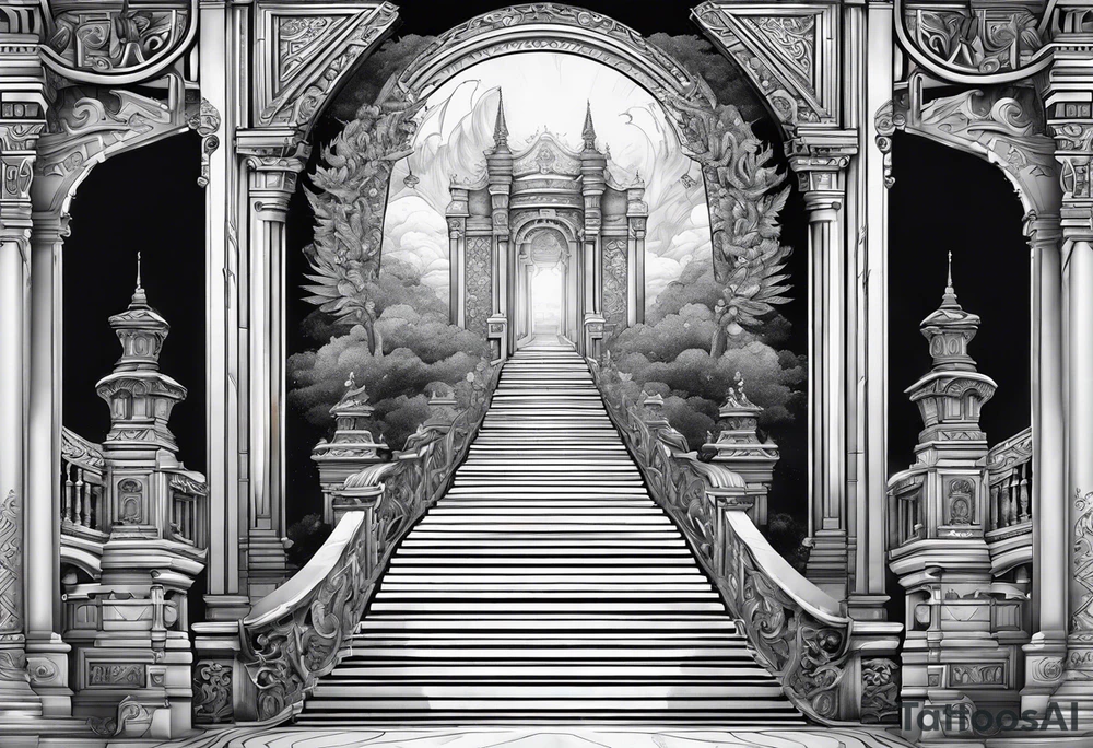 stairs valhalla gate tattoo idea