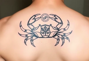 Cancer crab made of Aquarius and pisces tattoo idea