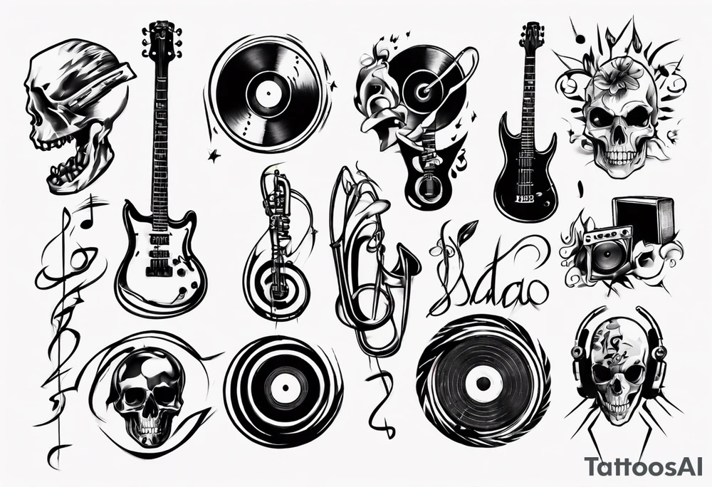 music sound tattoo idea
