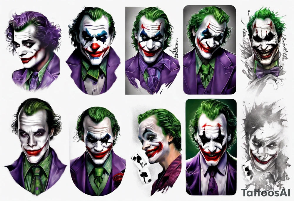 joker sleeve tattoo idea
