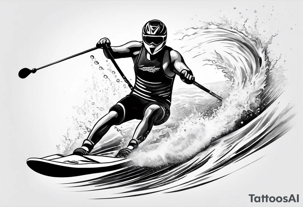water skier tattoo idea