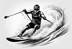 water skier tattoo idea