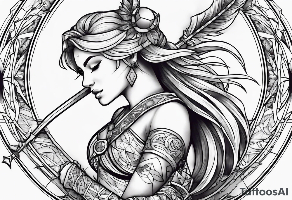 Sagittarius and cancer zodiac sign half sleeve tattoo idea