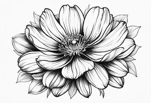 Cosmos flower tattoo idea