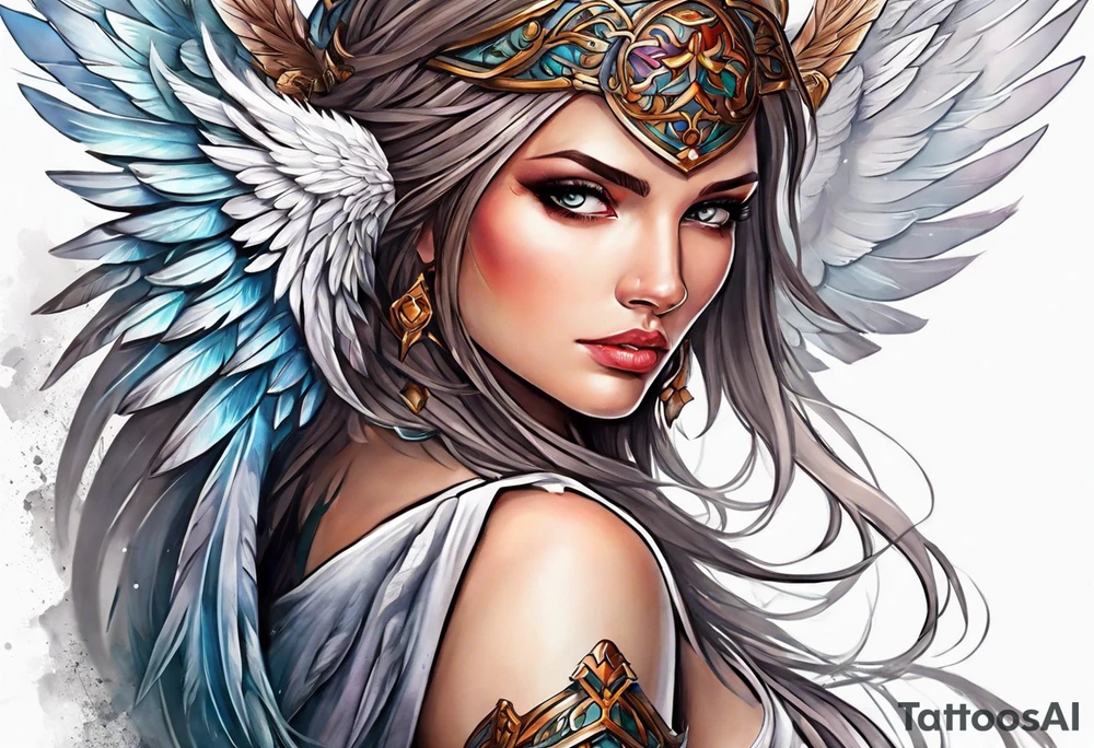 Angel warrior tattoo idea