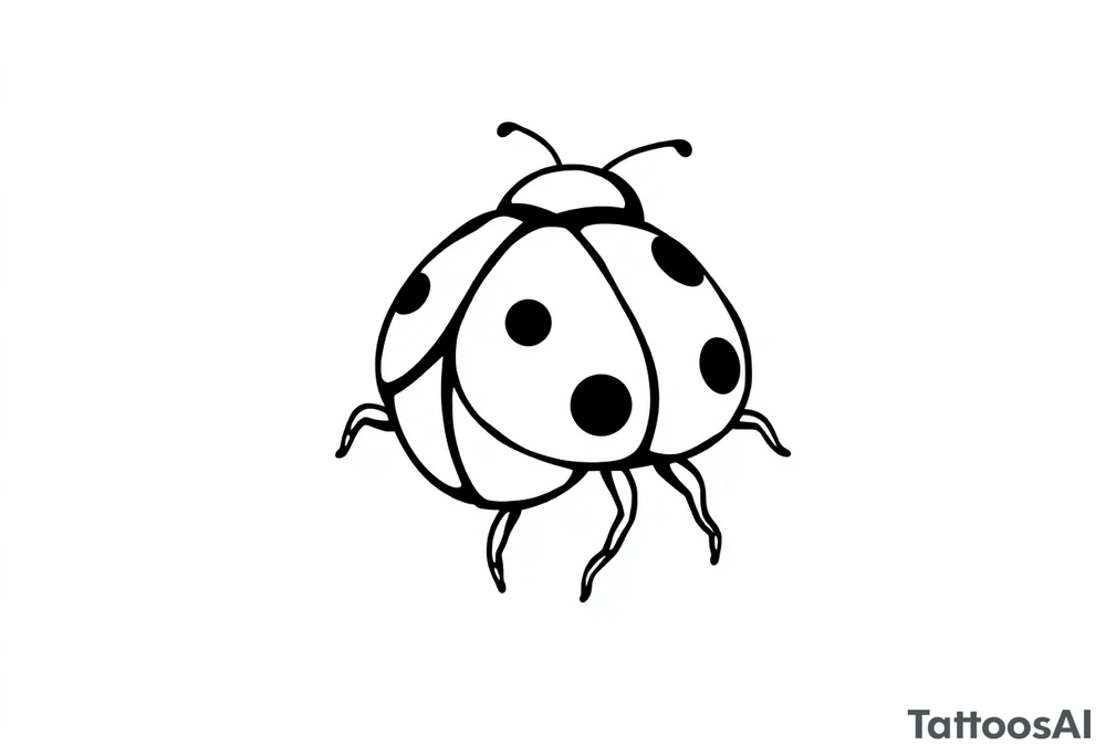 Cute ladybug tattoo idea