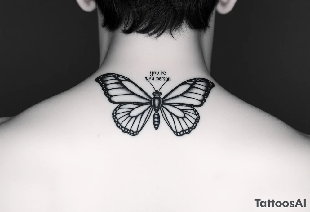 Utility Chain, butterfly, you're my person I ♥️  u alan knutson tattoo idea