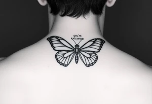 Utility Chain, butterfly, you're my person I ♥️  u alan knutson tattoo idea