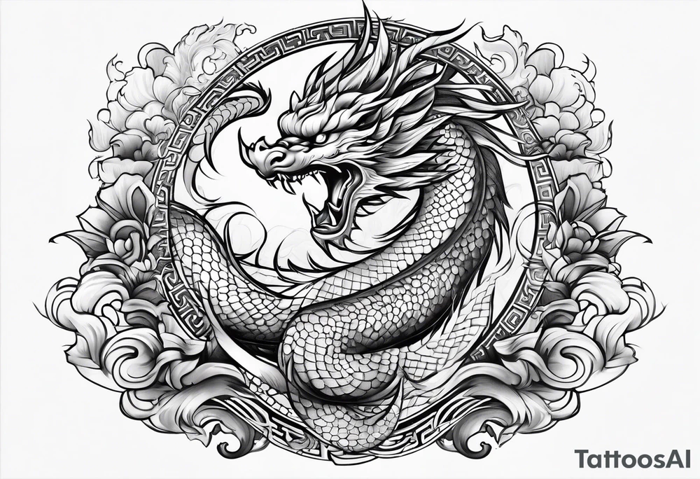 Dragão oriental tattoo idea