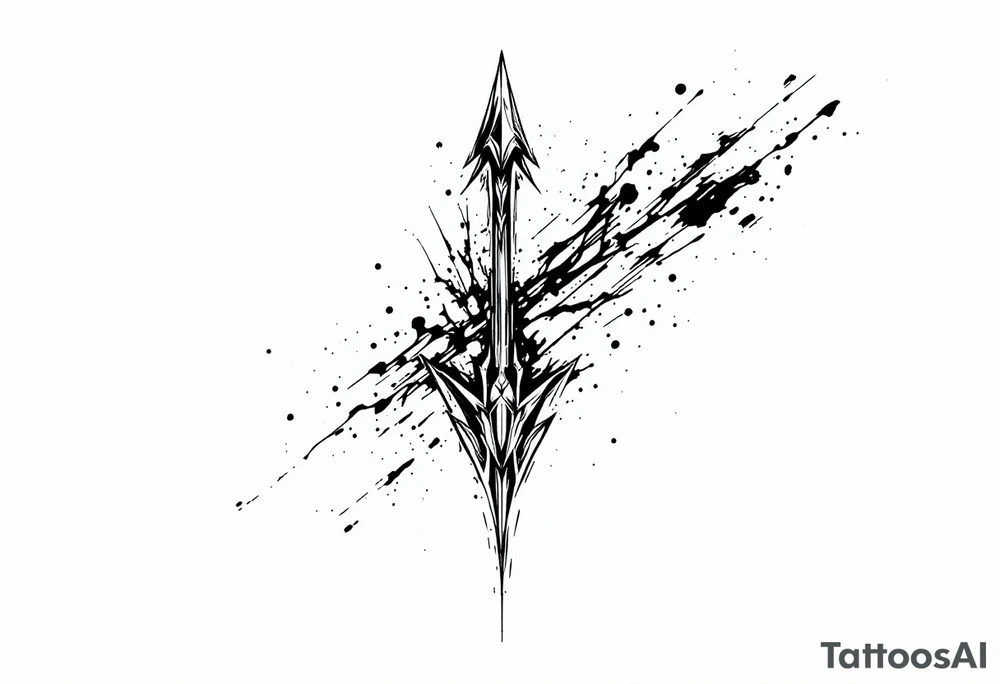 one arrow the look down tattoo idea