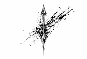 one arrow the look down tattoo idea