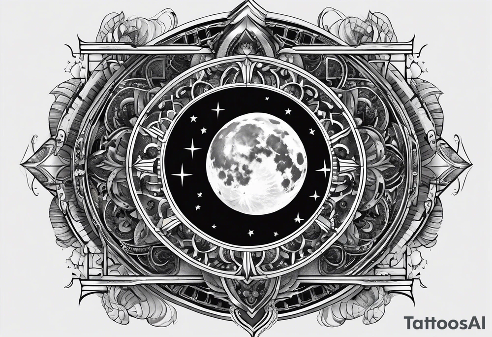 Moon phase tattoo idea