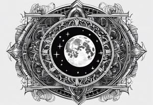 Moon phase tattoo idea
