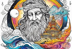 God showing Moses the universe tattoo idea