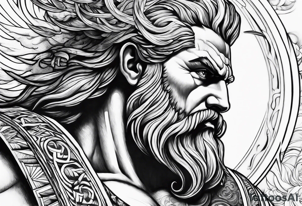 Zeus thunder tattoo idea