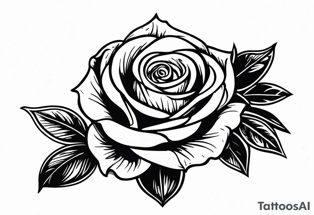 Leuchtturm und Rose schwarz tattoo idea