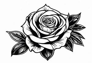 Leuchtturm und Rose schwarz tattoo idea