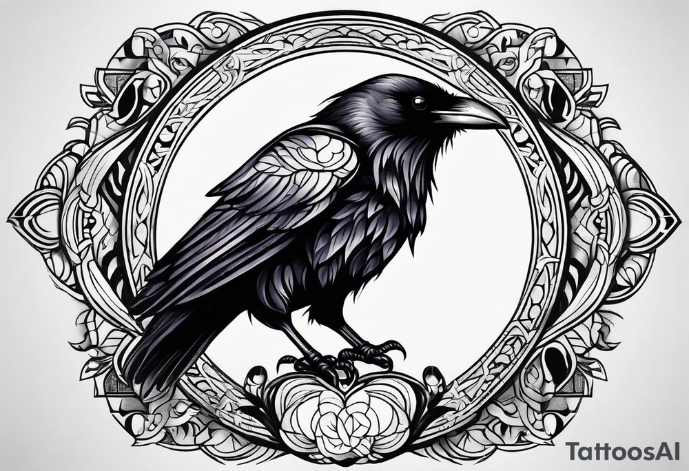 raven tattoo idea