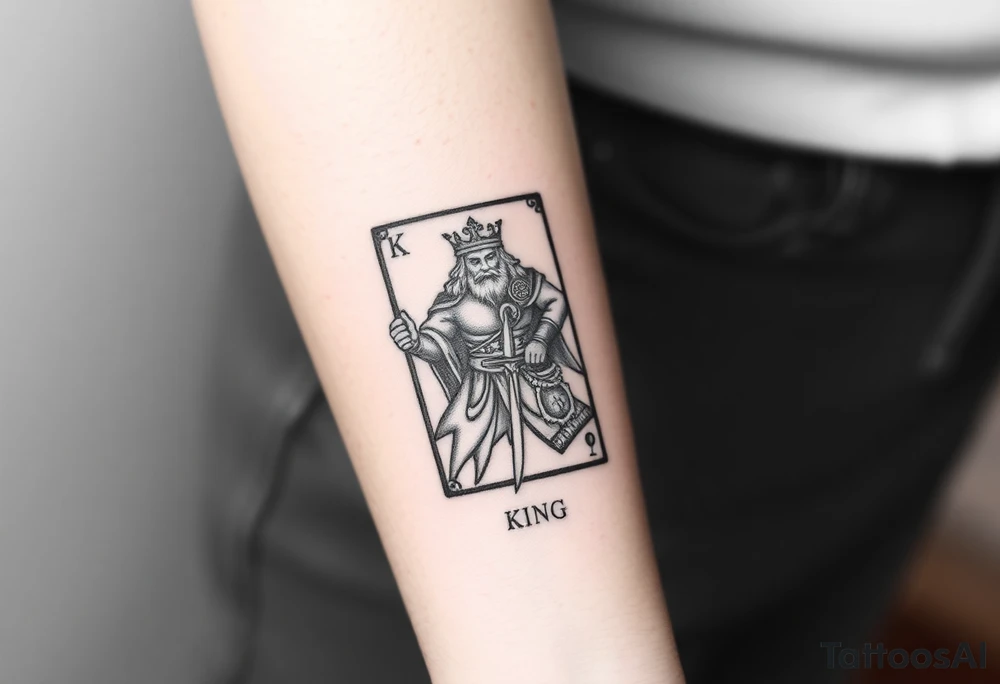 King's card as a warrior tattoo idea